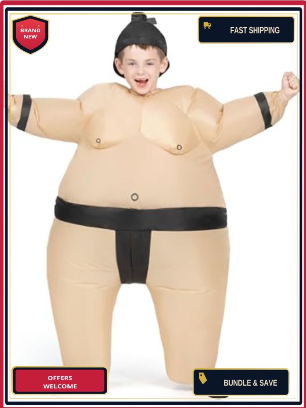 Sumo Wrestler Inflatable Costume Kids Full Body Halloween Suit